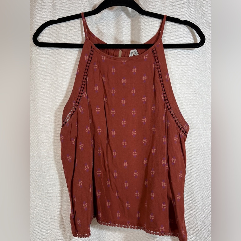 Mudd Boho Print Terracotta Tank Top